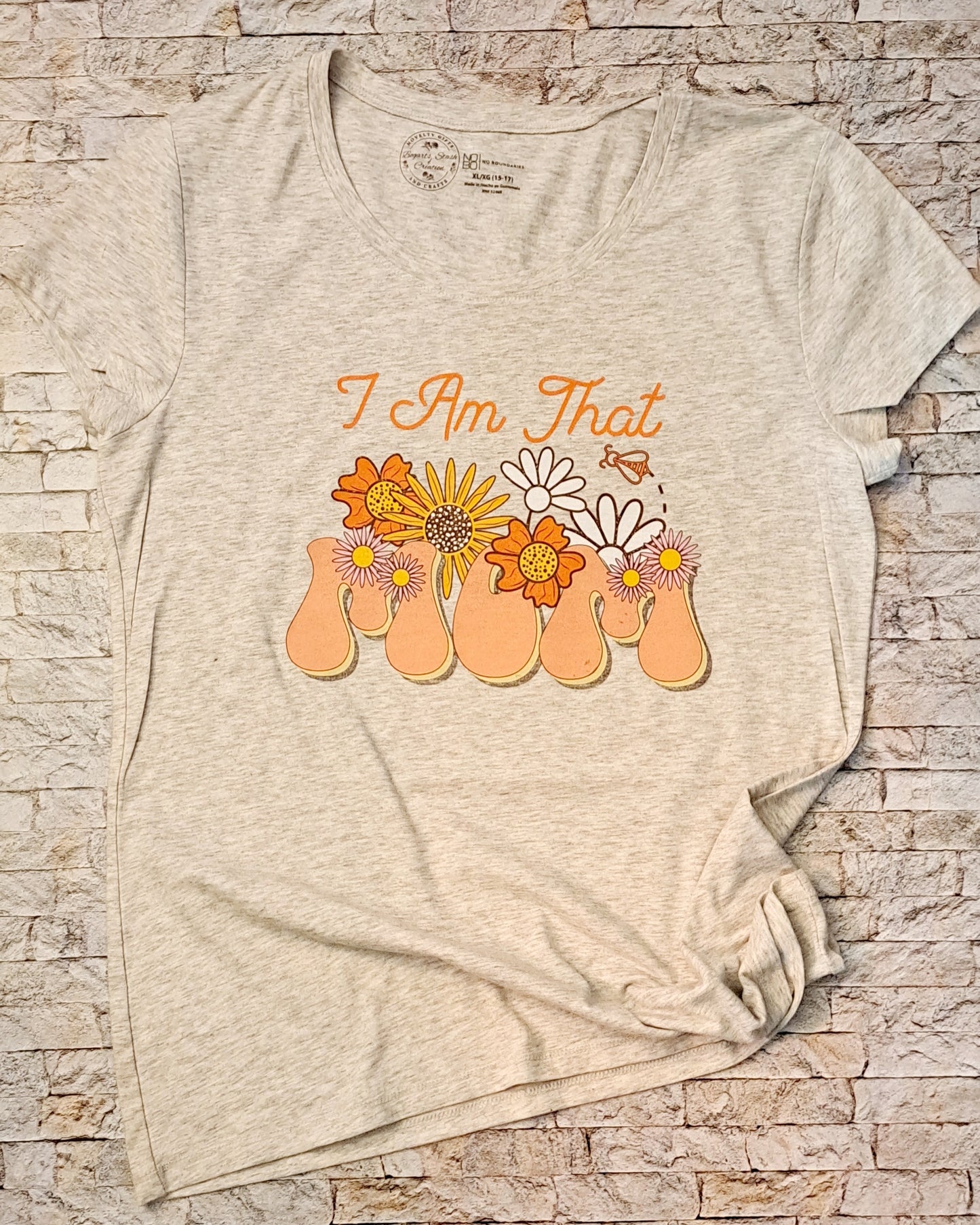 Retro I'm That Mom Grey V-Neck (XL)