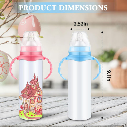 Custom 8 oz Baby Bottle with Handle