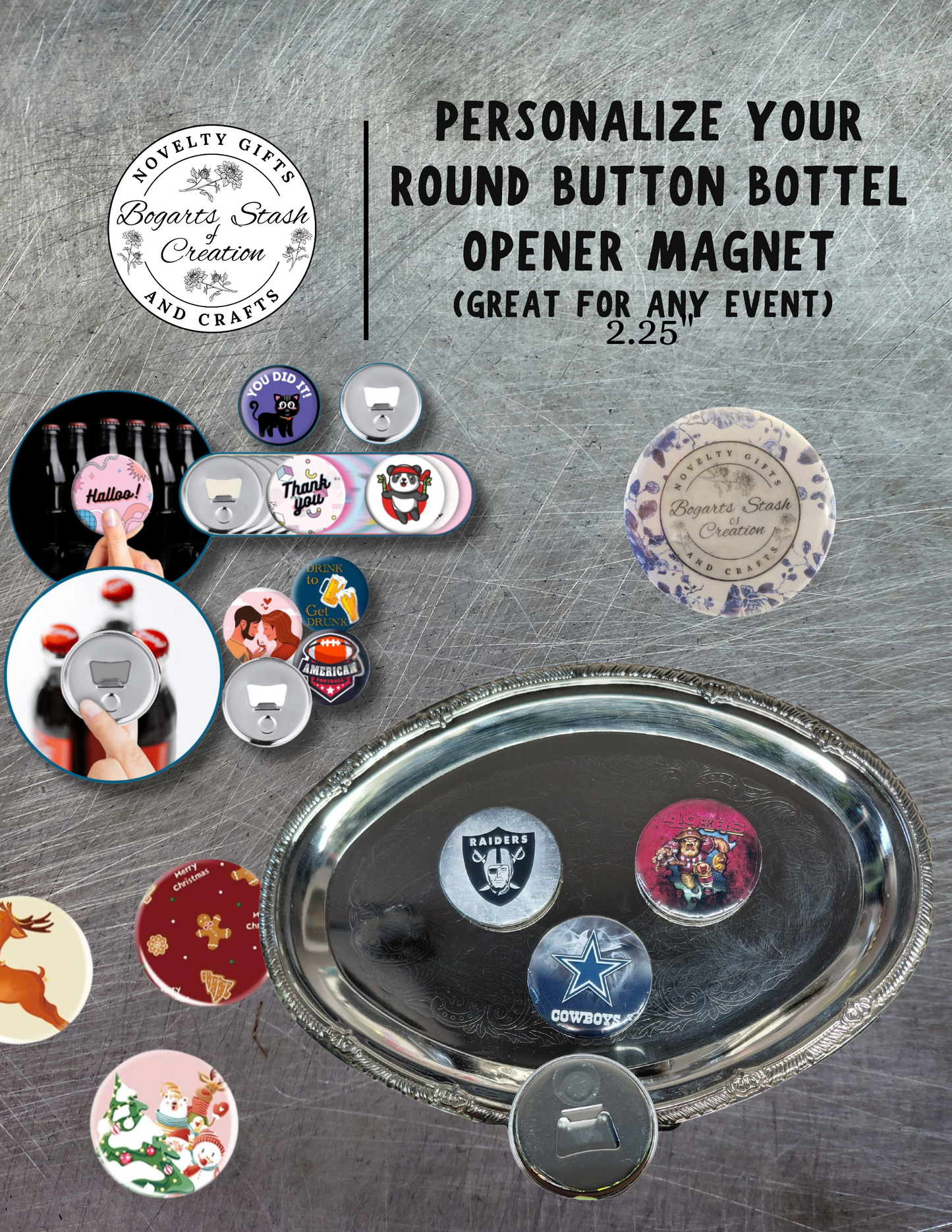 Custom Button Fridge Magnets