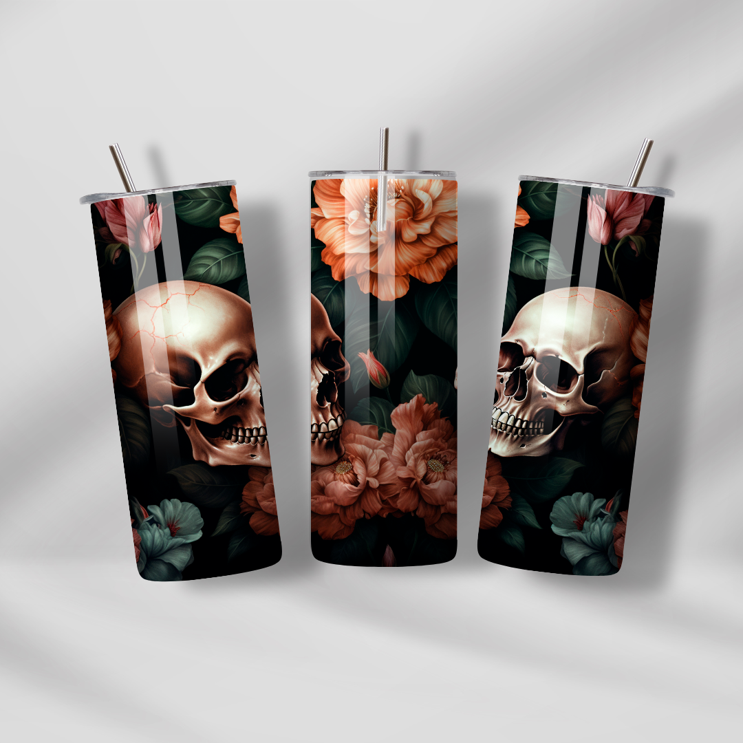 Flower & Skull 20oz Tumbler